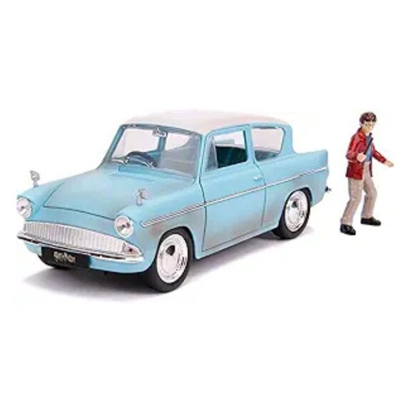 Jada Harry Potter 1:24 1959 Ford Anglia Die-cast Car and 2.75" Harry Potter Figu - Picture 1 of 9